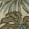 4' X 6' Brown Blue And Green Wool Tropical Botanical Hand Tufted Area Rug