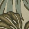 4' X 6' Brown Blue And Green Wool Tropical Botanical Hand Tufted Area Rug