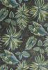 5' X 8' Gray Teal And Green Botanical Leaves Area Rug