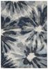8' X 11' Ivory And Blue Floral Area Rug