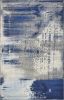 5' X 7' Blue Ivory And Gray Abstract Area Rug