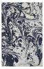 3' X 5' Blue And Ivory Abstract Area Rug