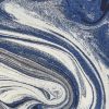 3' X 5' Blue And Beige Abstract Area Rug