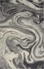 3' X 5' Ivory Black And Gray Abstract Area Rug