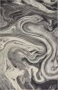 5' X 8' Ivory Black And Gray Abstract Area Rug