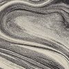 5' X 8' Ivory Black And Gray Abstract Area Rug