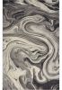 8' X 10' Ivory Black and Gray Abstract Shag Area Rug