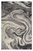 8' X 10' Ivory Black and Gray Abstract Shag Area Rug