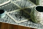 12' X 15' Cream And Charcoal Geometric Area Rug