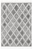 5' X 8' Cream And Charcoal Geometric Area Rug