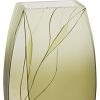 12" Green Abstract Lead Free Crystal Table Vase
