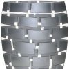 12" Silver And Clear Geometric Oval Lead Free Crystal Table Vase