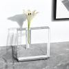 6" Clear Square Lead Free Crystal Bud Vase