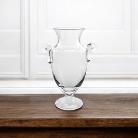 14" Clear Cylinder Lead Free Crystal Table Vase