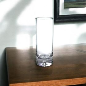11" Clear Cylinder Crystal Table Vase