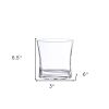 7" Clear Oval Crystal Glass Table Vase