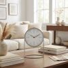 12" Gray Metal Table Clock