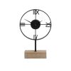 18" Black Metal Table Clock