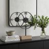 18" Black Metal Table Clock