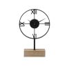 18" Black Metal Table Clock