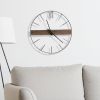 2" Circle Black Metal Skeleton Wall Clock