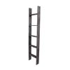 60" X 15" Charcoal Wood Ladder Wall Sculpture