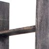 60" X 15" Charcoal Wood Ladder Wall Sculpture