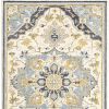 5' X 8' Blue And Ivory Bohemian Area Rug