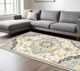 8' X 10' Blue And Ivory Bohemian Rug