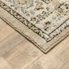 8' X 10' Beige And Ivory Center Jewel Area Rug