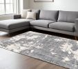 7' X 9' Grey And Ivory Grey Matter Area Rug
