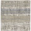 9' X 12' Grey And Ivory Abstract Lines Area Rug