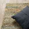8' X 10' Gold And Green Abstract Area Rug