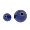 Set of Two Cobalt Ceramic Round Table Vases