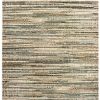 8' X 11' Ivory And Sage Abstract Area Rug