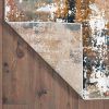 8' X 11' Ivory And Gray Abstract Area Rug