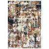 10' X 13' Ivory And Gray Abstract Area Rug