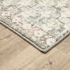 10' X 13' Ivory And Gray Medallion Distressed Area Rug