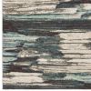 6' X 9' Ivory Blue And Gray Abstract Area Rug