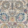8' Ivory And Blue Floral Runner Rug