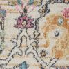 7' X 10' Ivory And Blue Floral Area Rug