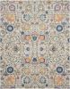 8' X 10' Ivory And Blue Floral Area Rug
