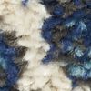 7' X 10' Navy Blue Yellow And Pink Floral Area Rug