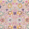 7' X 10' Silver Gray And Pink Floral Distressed Area Rug