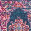 2' X 3' Blue And Pink Medallion Distressed Area Rug