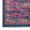 7' X 10' Blue And Pink Medallion Distressed Area Rug