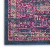 8' X 10' Blue And Pink Medallion Distressed Area Rug