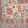 2' X 3' Gray And Gold Medallion Distressed Area Rug