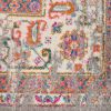 5' X 7' Gray And Gold Medallion Distressed Area Rug