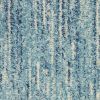 4' X 6' Blue And Ivory Abstract Area Rug